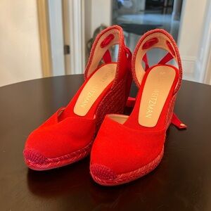 Stuart Weitzman Red Espadrilles